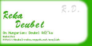 reka deubel business card